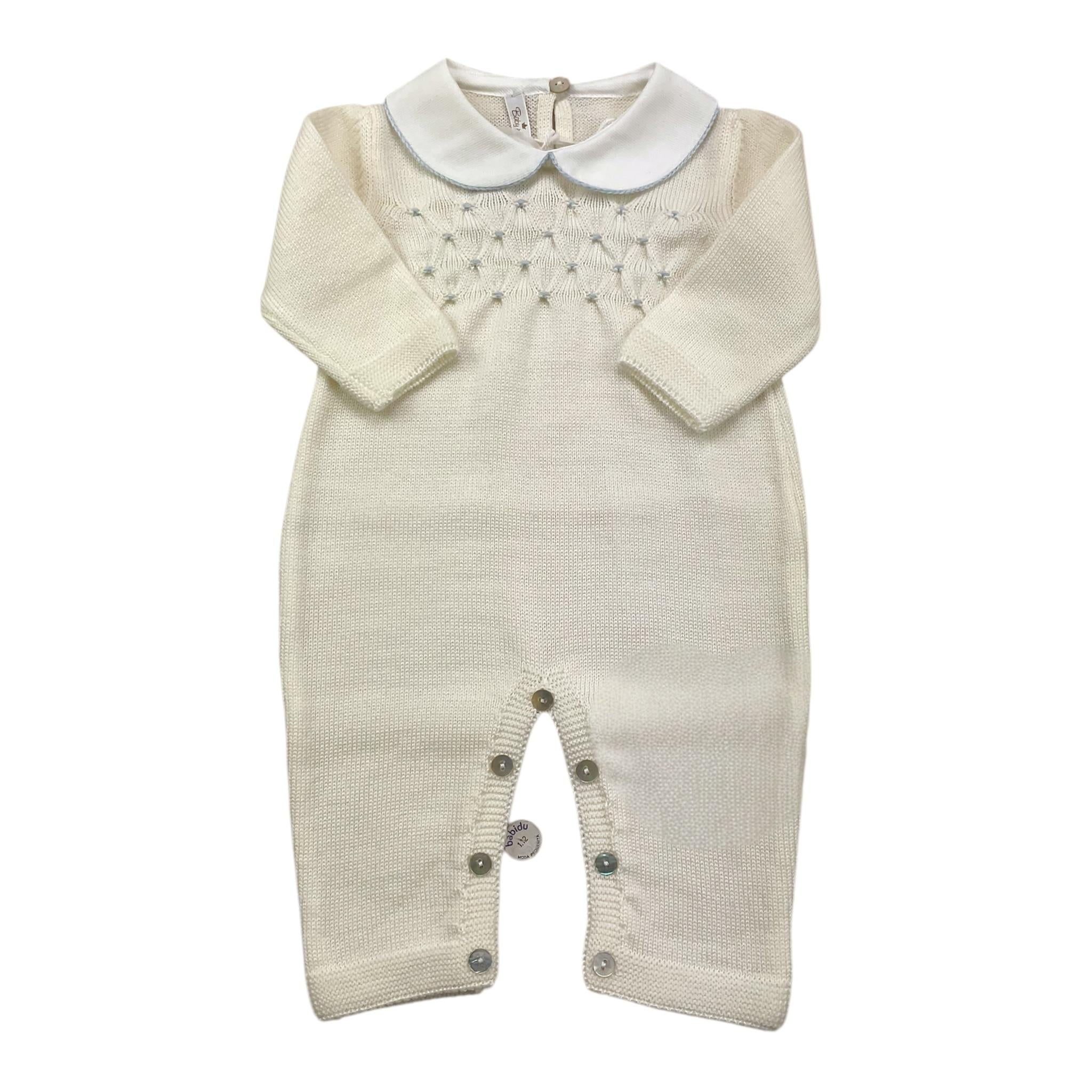 BABY LORD tutina tinta unita con colletto Panna per Neonata 300 PANNA BABY LORD 