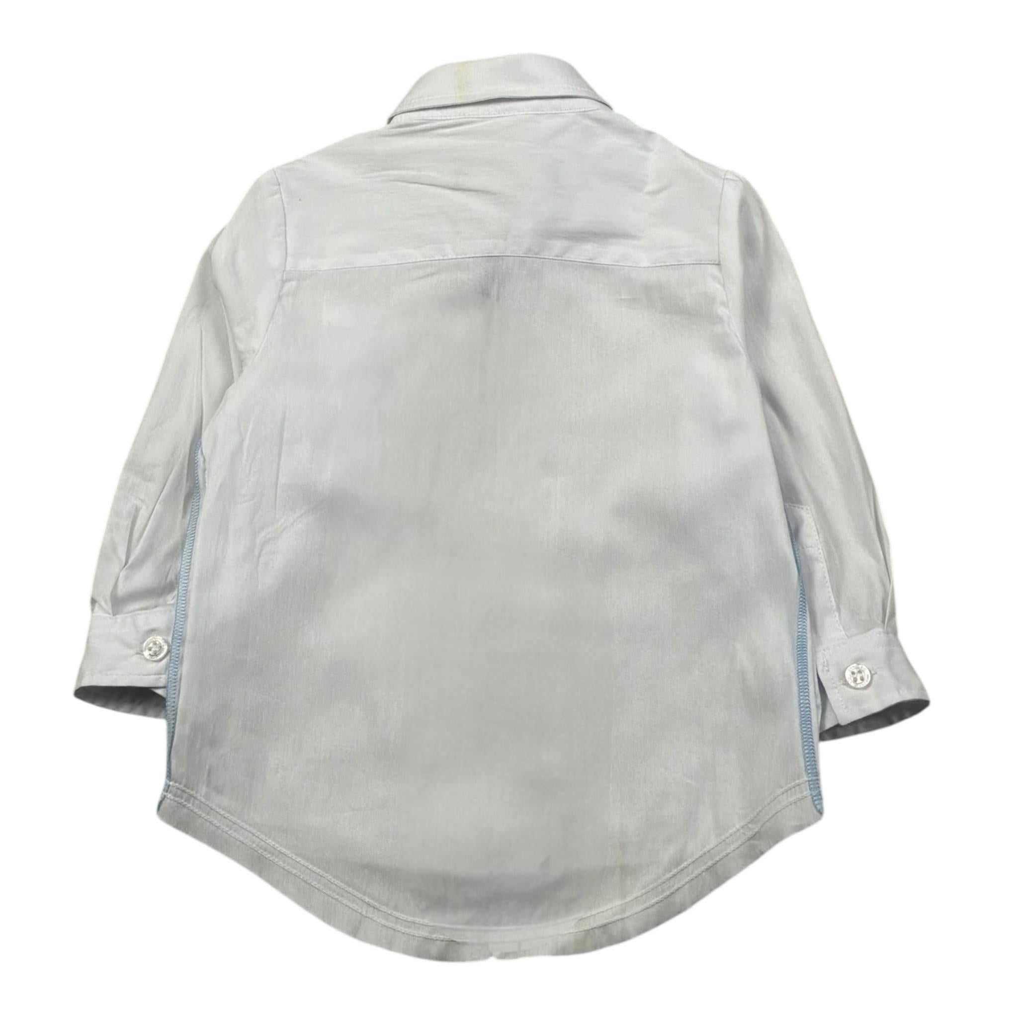 Daniele Alessandrini Camicia Manica Lunga Tinta Unita con Taschino per Bambino 1295C00072 BIANCO DANIELE ALESSANDRINI 