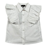 Fun & Fun Camicia Mezza Manica Tinta Unita per Bambina FNCBSH16402 BIANCO FUN & FUN 