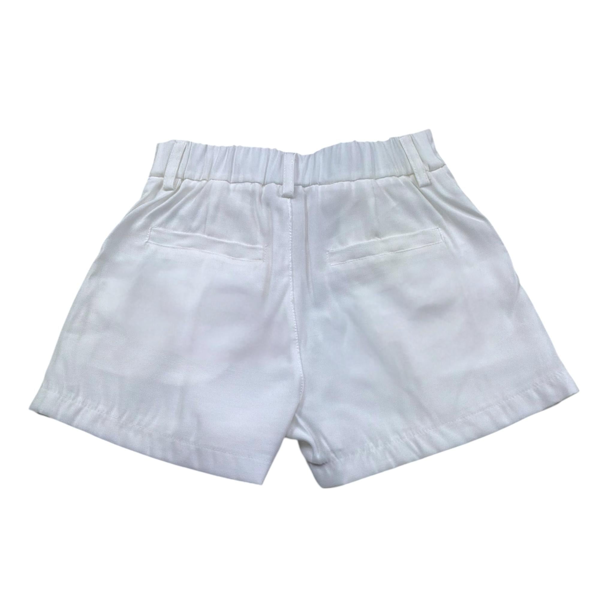 Dixie Short Tinta Unita con Bottone per Bambina RB73130G39 BIANCO DIXIE 