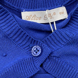 Alice Pi Solid Blue Baby Girl Shrug