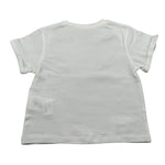 M+E' T-Shirt Girocollo Tinta Unita con Stampa per Neonata UE1405 BIANCO M+E' 