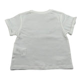 M+E' T-Shirt Girocollo Tinta Unita con Stampa per Neonata UE1405 BIANCO M+E' 