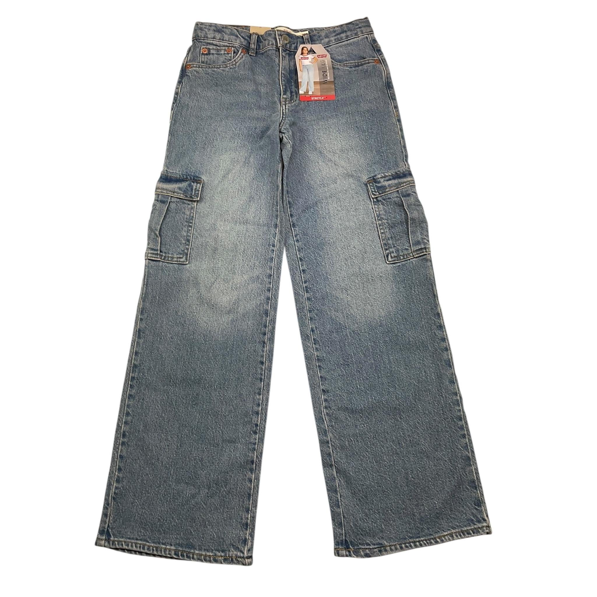 LEVI'S jeans tinta unita modello palazzo Azzurro per Bambina 4EK991 AZZURRO LEVI'S 