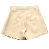 Vicolo Short Solid Color With Adjustable Waist Cream For Girls
