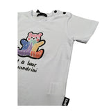 Daniele Alessandrini T-Shirt Girocollo Tinta Unita con Stampa per Bambino 1296M00261JX BIANCO DANIELE ALESSANDRINI 
