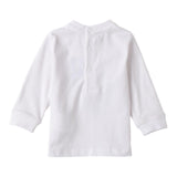 Mini Banda Shirt Tinta Unita Girocollo con Stampa per Neonato 3B608 BIANCO MINI BANDA 