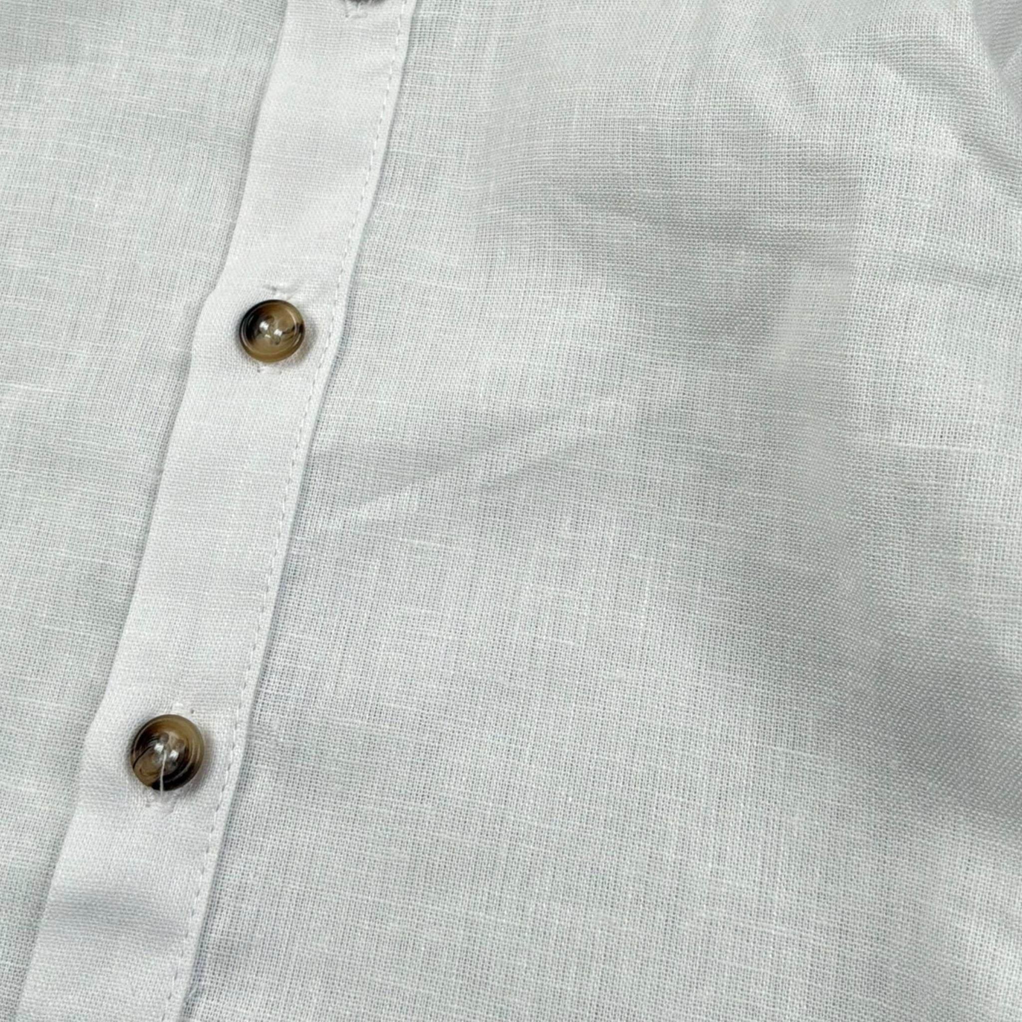 M+E' Camicia Manica Lunga Tinta Unita Collo Coreano per Bambino UEM0507X PANNA M+E' 