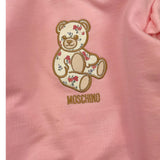 MOSCHINO felpa girocollo tinta unita con stampa logo Rosa per Neonata MDF032 ROSA MOSCHINO 