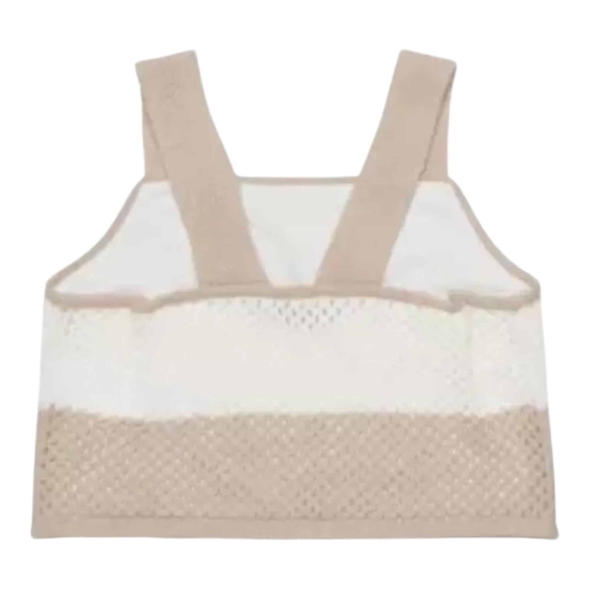 Max&Co. Top Bicolore Traforato per Bambina MX01822 BIANCO/BEIGE MAX&Co. 