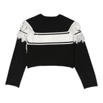 TWINSET maglia girocollo tinta unita con frange Nero per Bambina 242GJ3163XX NERO TWINSET 