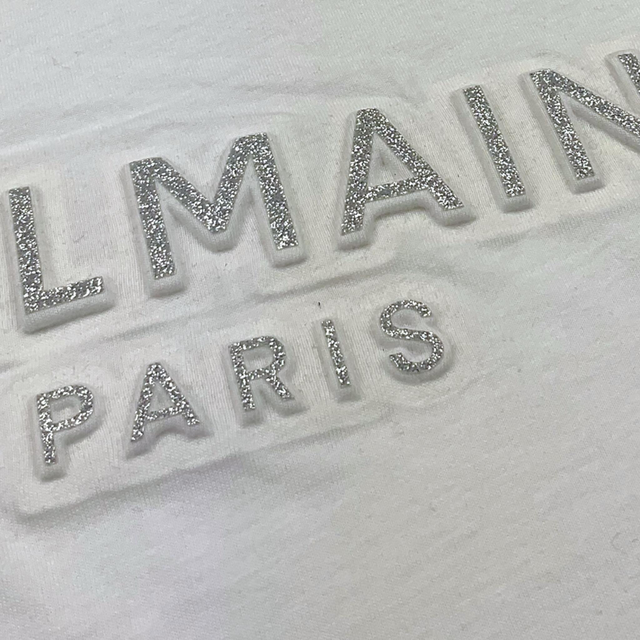 BALMAIN t-shirt girocollo tinta unita con stampa Bianco per Bambina BS8A01 BIANCO BALMAIN 