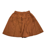 Pype Short Solid Color With Elastic Waist Brown For Girls