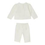 LIU JO completo 2 pezzi felpa-pantalone tinta unita Panna per Neonata HF4072 PANNA LIU JO 