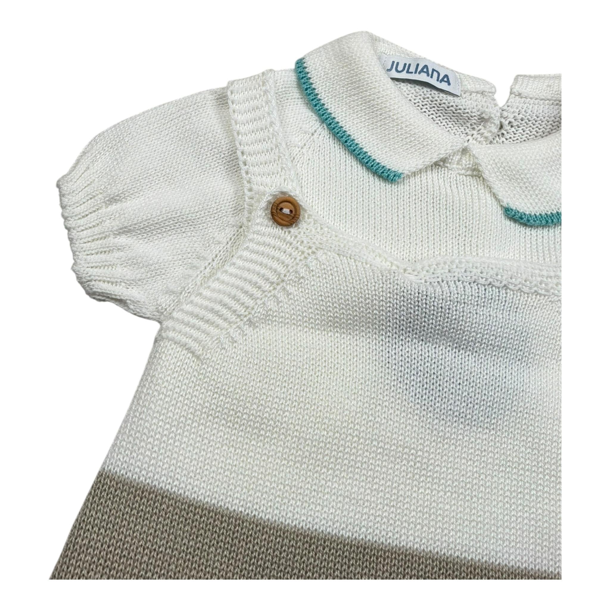Juliana Completo 2 Pezzi Maglia-Pagliaccetto per Neonato 25201 PANNA JULIANA 