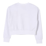 Diesel Felpa Chiusa Girocollo Tinta Unita con Logo per Bambina J01826X BIANCO DIESEL 
