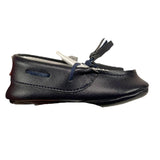 Le Bebe' Moccasins Two-Tone Blue/White For Newborns