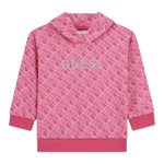 GUESS felpa chiusa con cappuccio tint unita con stampe logo Fuxia per Bambina K4YQ00KA6R4X FUXIA GUESS 