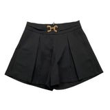 Marc Ellis Shorts Solid Color With Black Appliques For Girls