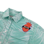 camicia tinta unita con stampa JGP6074CE VERDE ACQUA TRUSSARDI 
