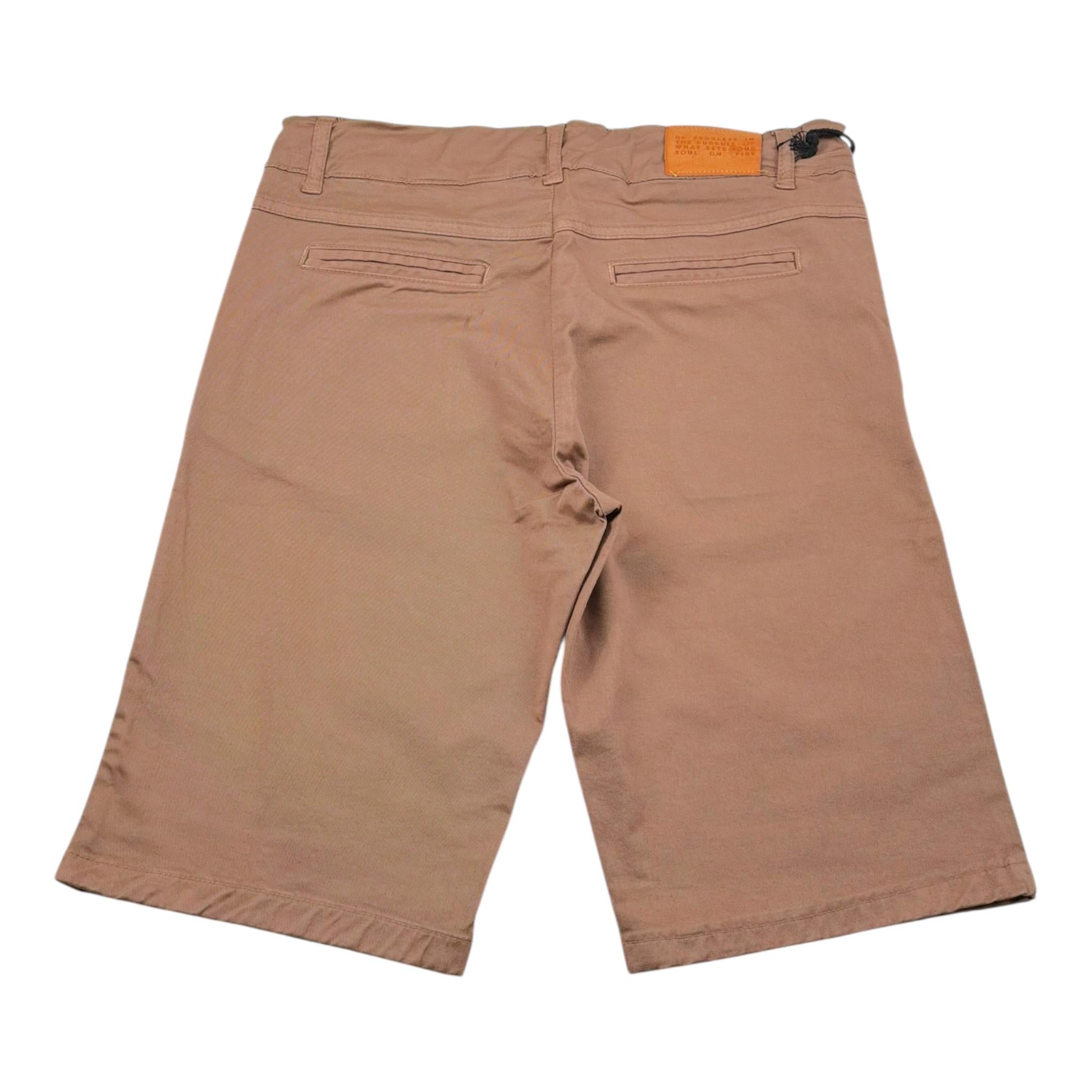 Over-D Bermuda Tinta Unita con Girovita Regolabile per Bambino OK686SBR MARRONE OVER-D 