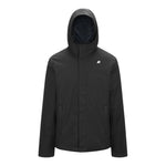 K-WAY giubbino tinta unita con zip e cappuccio Nero per Bambino K1128FWX NERO K-WAY 