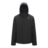 K-WAY giubbino tinta unita con zip e cappuccio Nero per Bambino K1128FWX NERO K-WAY 