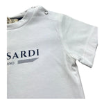Trussardi T-Shirt Girocollo Tinta Unita con Stampe per Neonato TIP26035TS BIANCO TRUSSARDI 