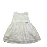 Alice Pi Solid Color Sleeveless Dress with White Embroidery for Baby Girl