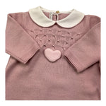 BABY LORD tutina manica lunga tinta unita cn babbucce Rosa per Neonata 718 ROSA BABY LORD 