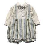 Colori Chiari Completo 3 Pezzi Camicia-Salopette-Papillon per Neonato MN308100 BIANCO COLORI CHIARI 