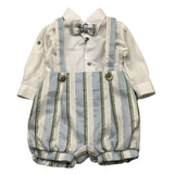 Colori Chiari Completo 3 Pezzi Camicia-Salopette-Papillon per Neonato MN308100 BIANCO COLORI CHIARI 