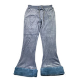 Juicy Couture Pantalone Tinta Unita In Velluto con Pelliccia per Bambina JBX6631 AZZURRO JUICY COUTURE 