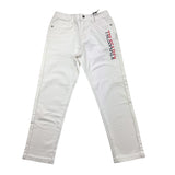 Trussardi Plain Trousers with White Print for Boys