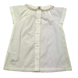 Chicco Shirt Half Sleeve Solid Color White For Baby Girl