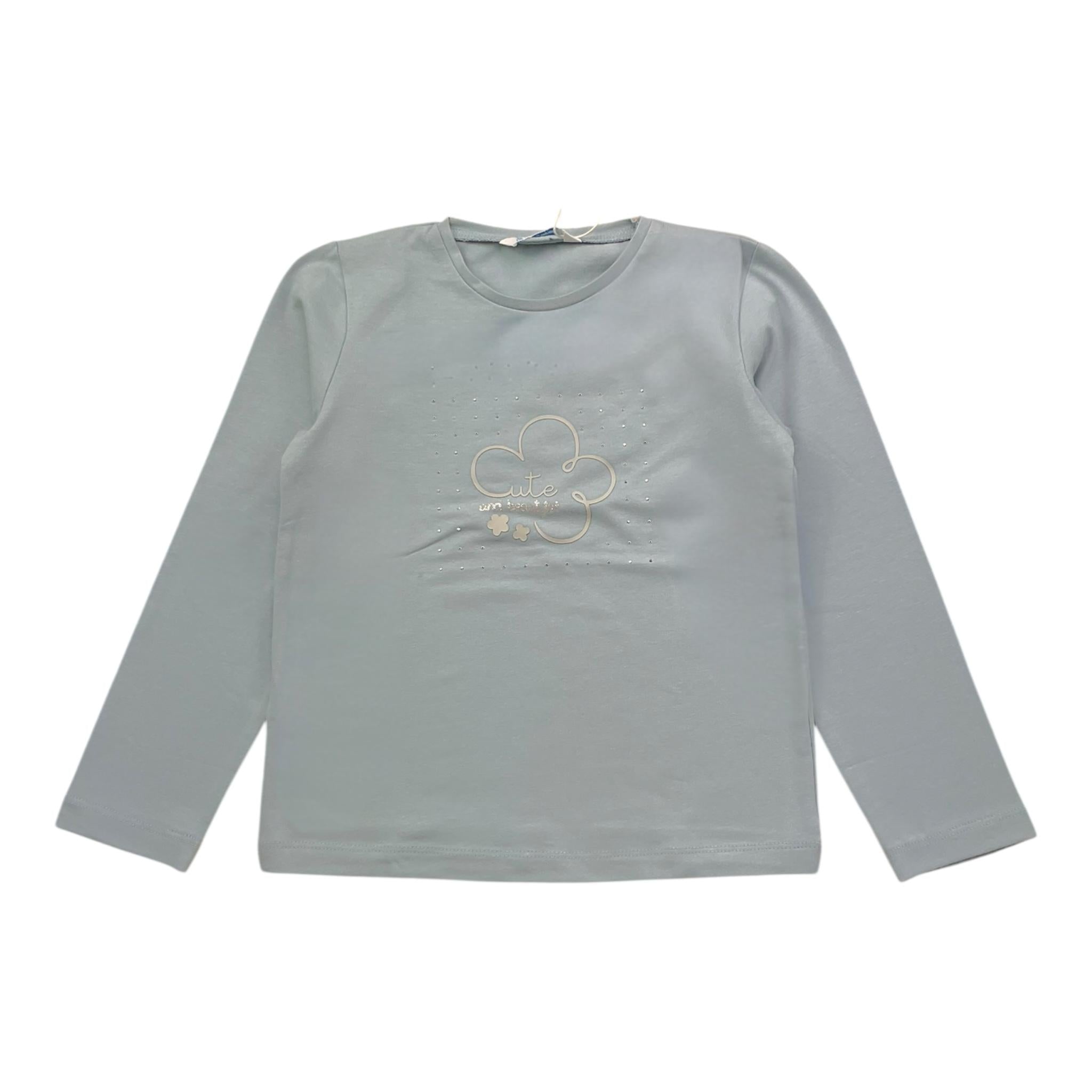 MAYORAL shirt gircollo tinta unita con stampa Azzurro per Bambina 178 AZZURRO MAYORAL 