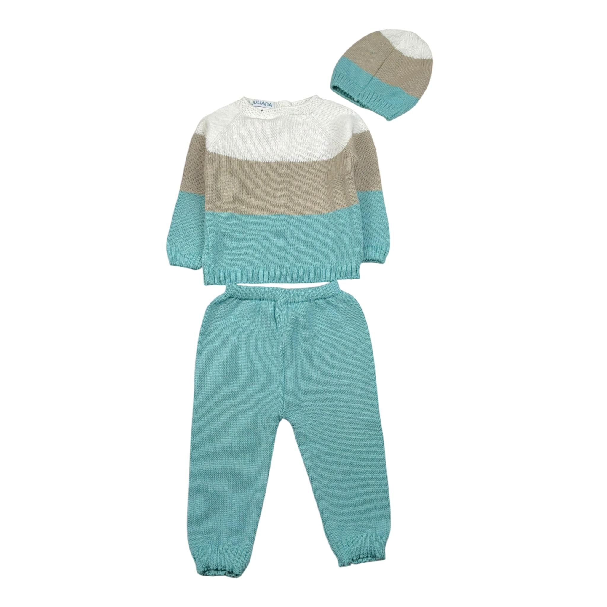 Juliana Completo 3 Pezzi T-Shirt-Culotte-Babbucce Multicolor per Neonato 25067X MULTICOLOR JULIANA 