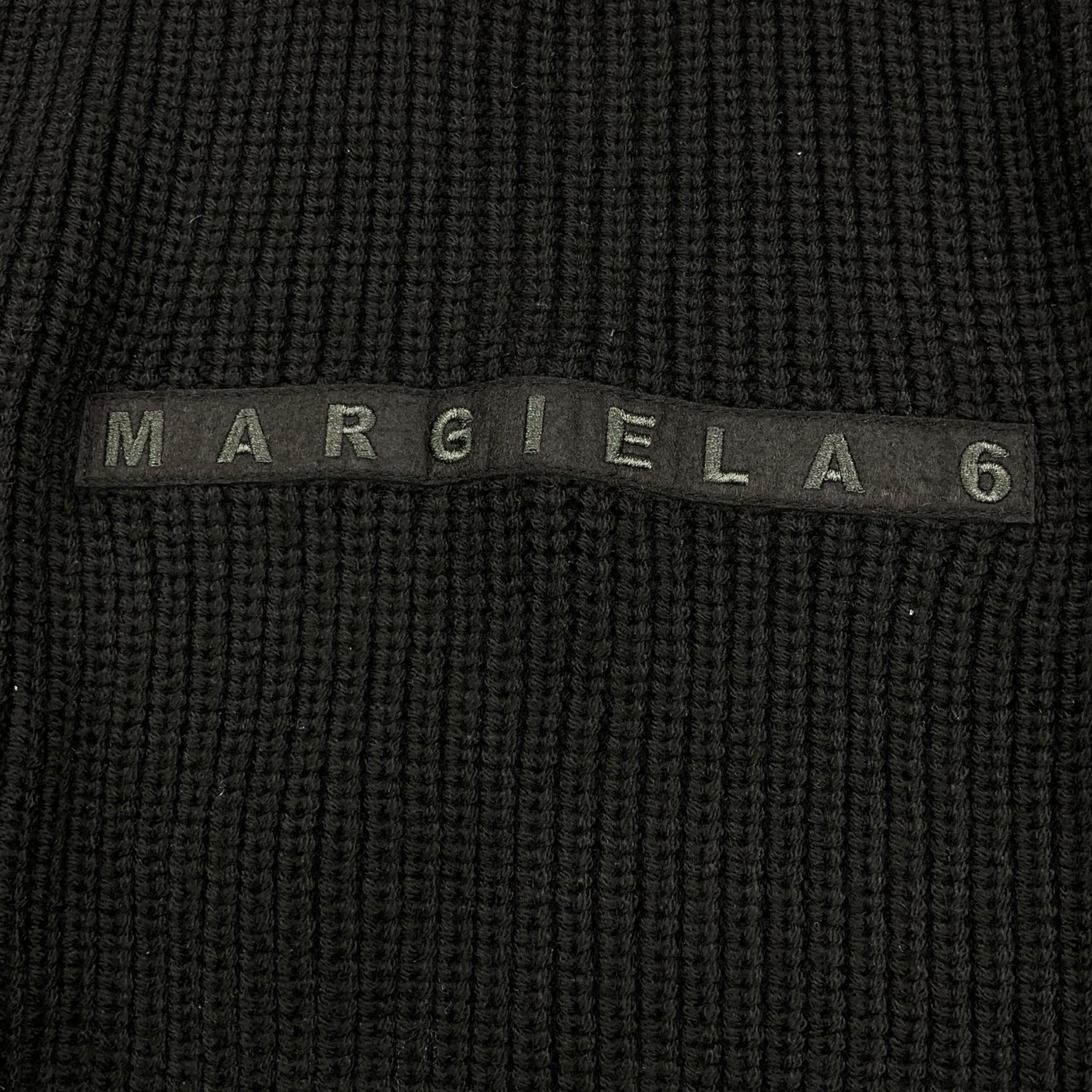 MAISON MARGIELA maglia tinta unita mezzo collo con stampa Nero per Bambina M60704 NERO MAISON MARGIELA 