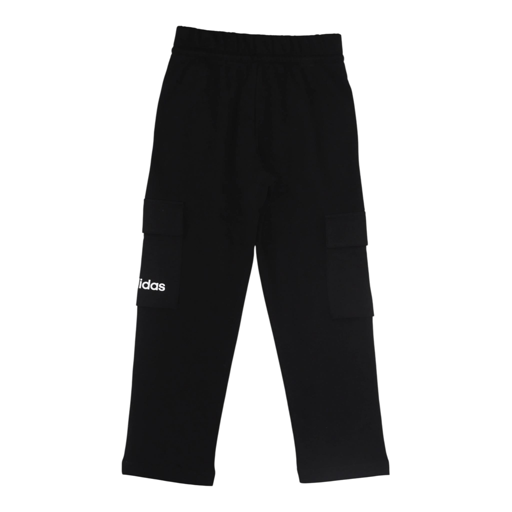 Adidas Pantalone Tuta Tinta Unita con Logo per Bambino JC9738 NERO Adidas 