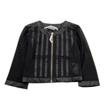 Relish Giubbino Tinta Unita con Trasparenze per Bambina RGP2405011001 NERO RELISH 