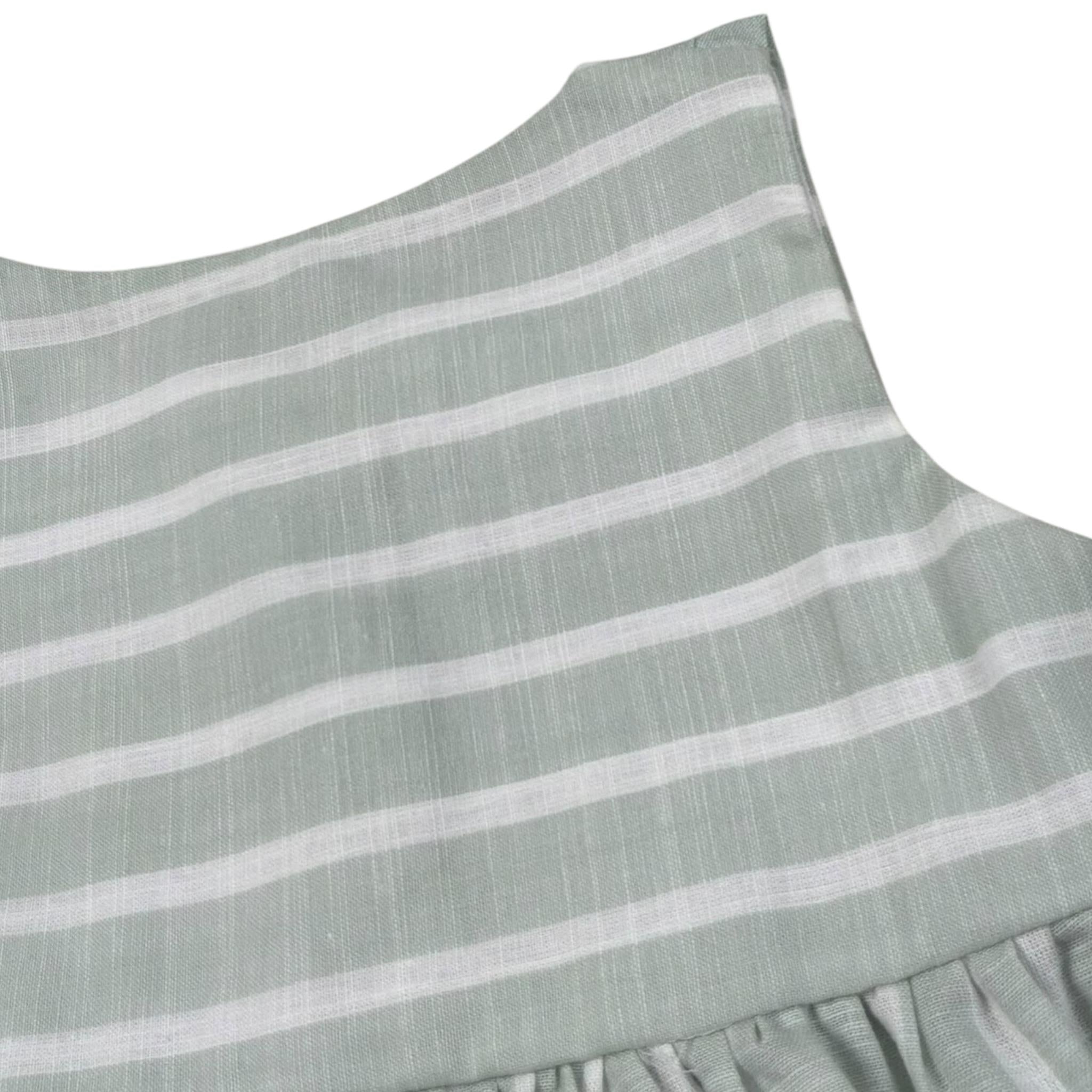 Babyvip Abito Tinta Unita con Fantasia A Righe per Neonata T1352 VERDE BABYVIP 