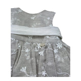 Le Bebe Abito Giromanica Cerimoniale Tinta Unia con Ricami per Neonata LBG373 BEIGE LE BEBE 