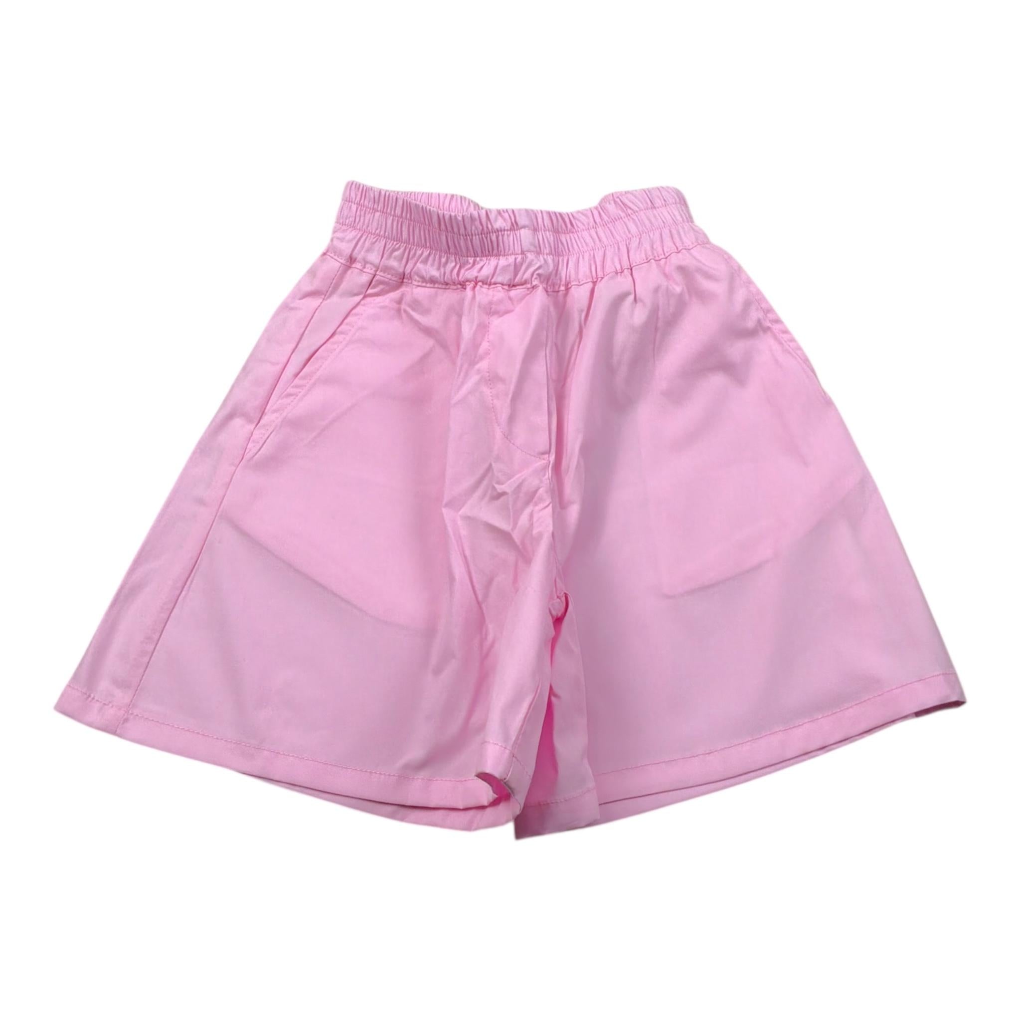 Vicolo Short Tinta Unita con Elastico In Vita per Bambina 3146S00324 ROSA VICOLO 