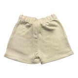 Suns Shorts In Solid Color Tracksuit With Elastic Waist Beige For Girls