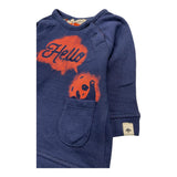 Billy bandit shirt girocollo tinta unita con logo Blu per Neonato V05063 BLU Billy bandit 