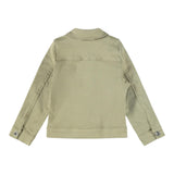 Name.It Solid Color Denim Jacket With Buttons Green For Girls