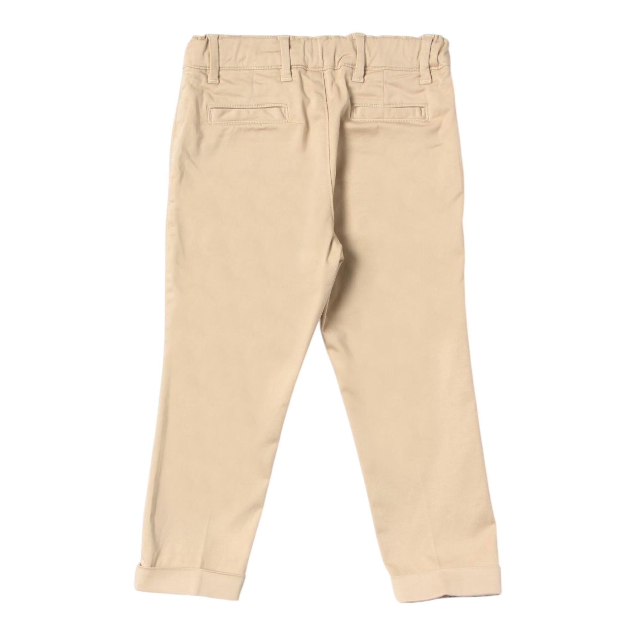 Fay Pantalone Tinta Unita con Tasche Americane per Bambino 5Q6131 BEIGE FAY 