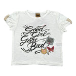 Please T-Shirt Girocollo tinta unita con Stampa Bianco per Neonata MB86030G BIANCO PLEASE 