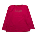 LIU JO shirt girocollo tinta unita con stampa Fuxia per Bambina GF4158X FUXIA LIU JO 