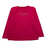 LIU JO shirt girocollo tinta unita con stampa Fuxia per Bambina GF4158X FUXIA LIU JO 